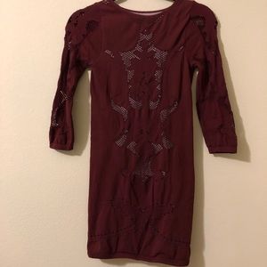 Free People Burgundy Lace Dress